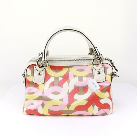 NWT Coach Chainlink LIMITED EDITION Sateen Two Way Satchel Bag $428+ - Picture 7 of 10